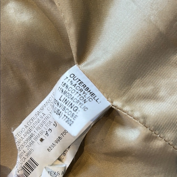 Vintage Zara Brown Faux Fur Women Vest Y2K - Picture 6 of 6